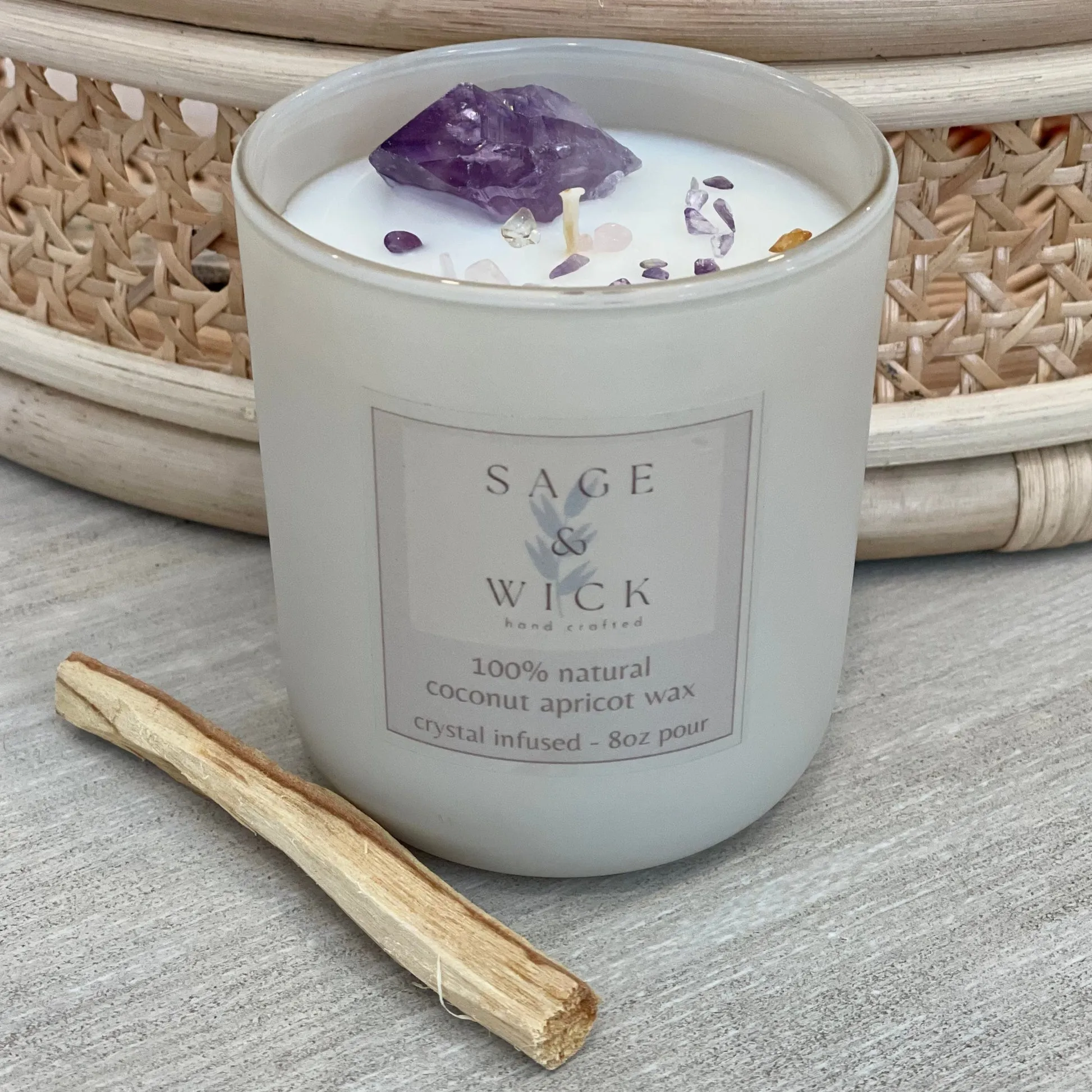 Crystal-Infused Intention Candles